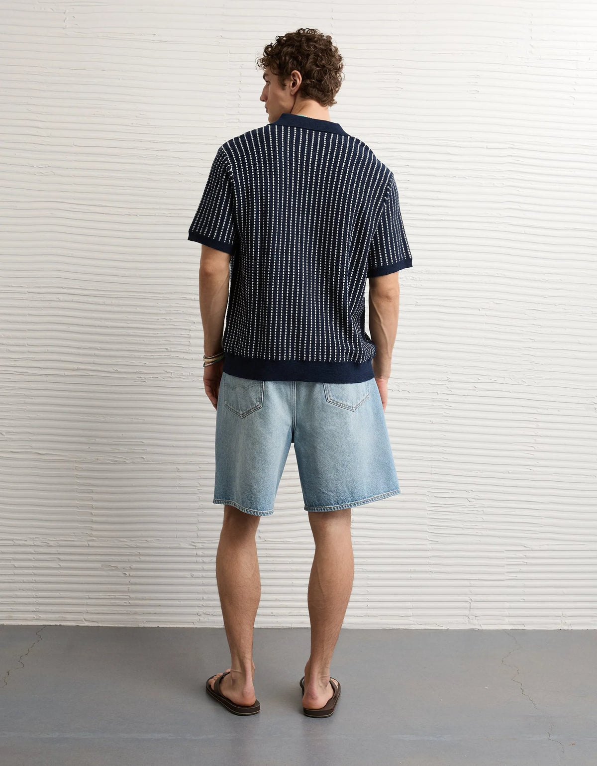 AE Button-Up Sweater Polo Shirt