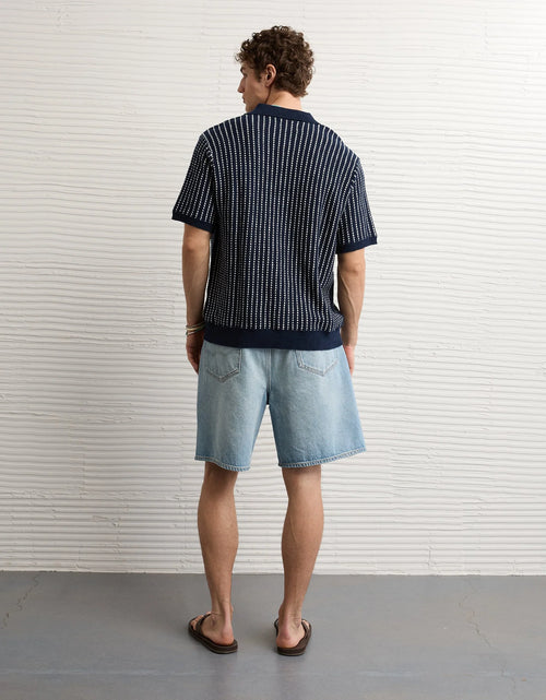 AE Button-Up Sweater Polo Shirt