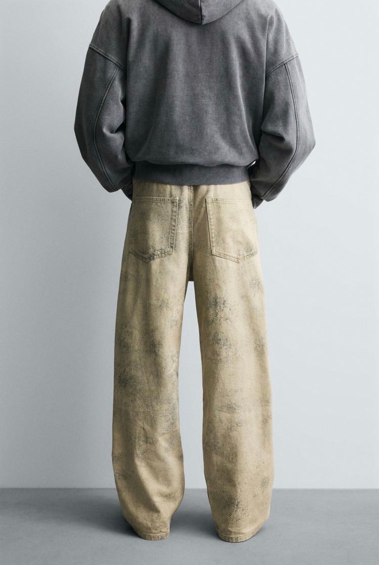 Zara Faded Print Baggy Fit Trousers