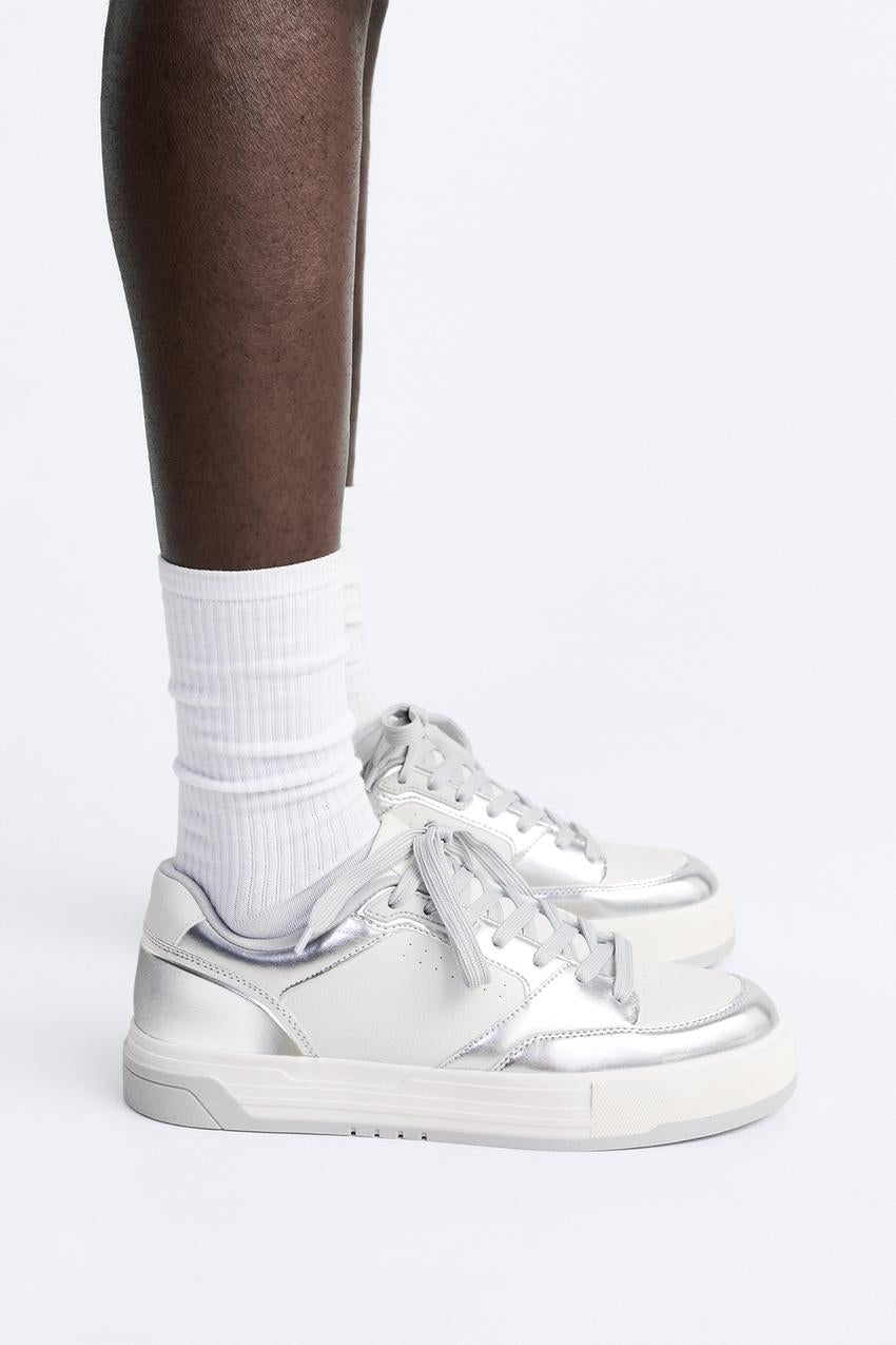 Zara Metallic Sneakers