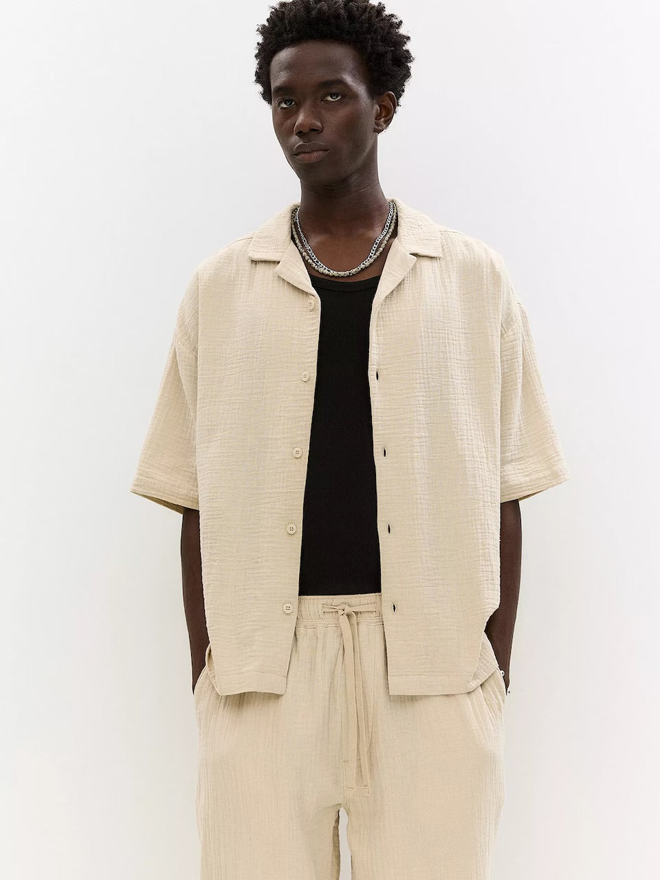 Pull&Bear Short Sleeve Rustic Shirt