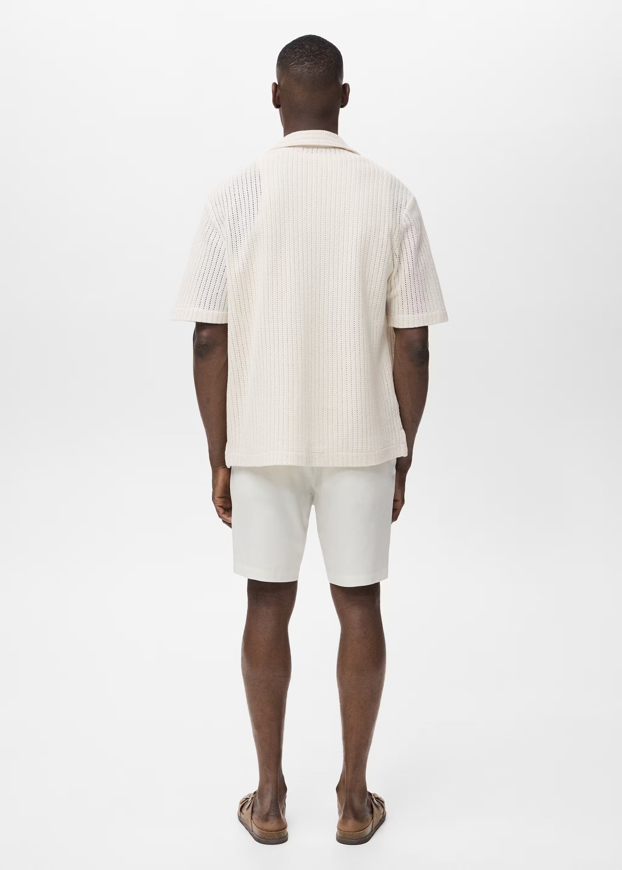 Mango Regular Openwork Cotton Shirt