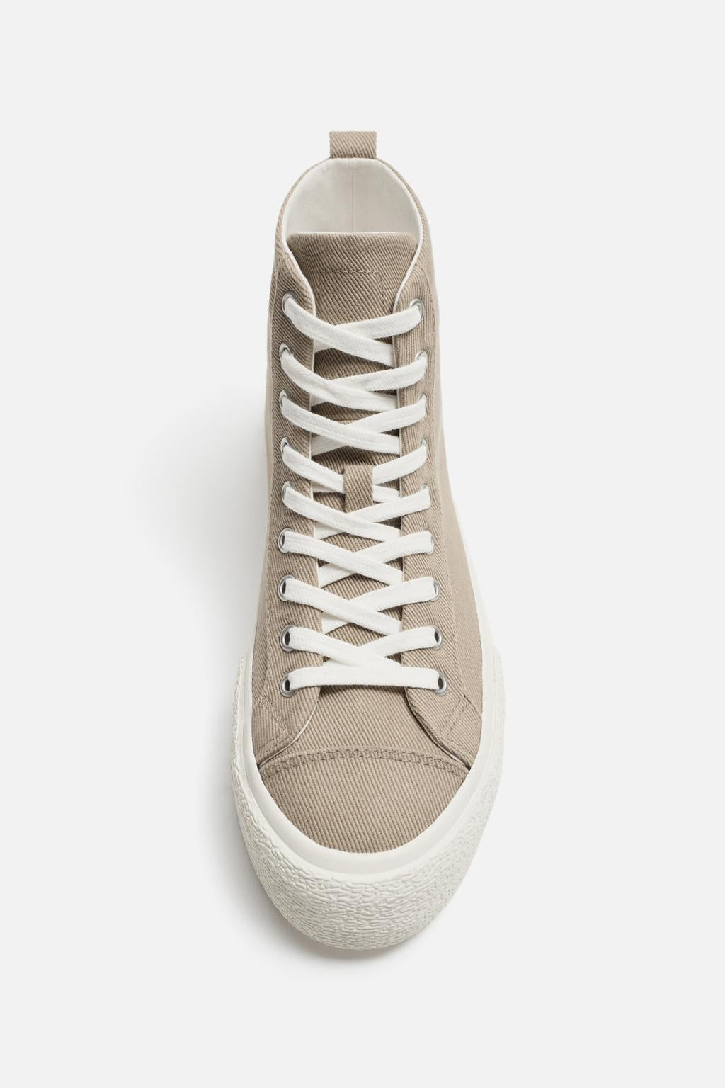 Zara Fabric High-Top Sneakers