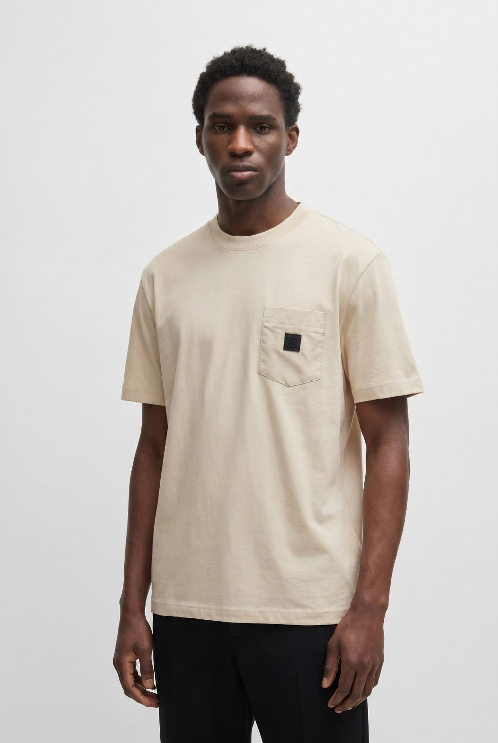Hugo Boss Regular Fit With Metal Logo Pocket Tshirt