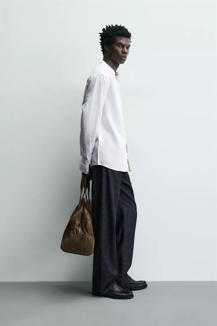 Zara Relaxed Fit Linen/Cotton Shirt