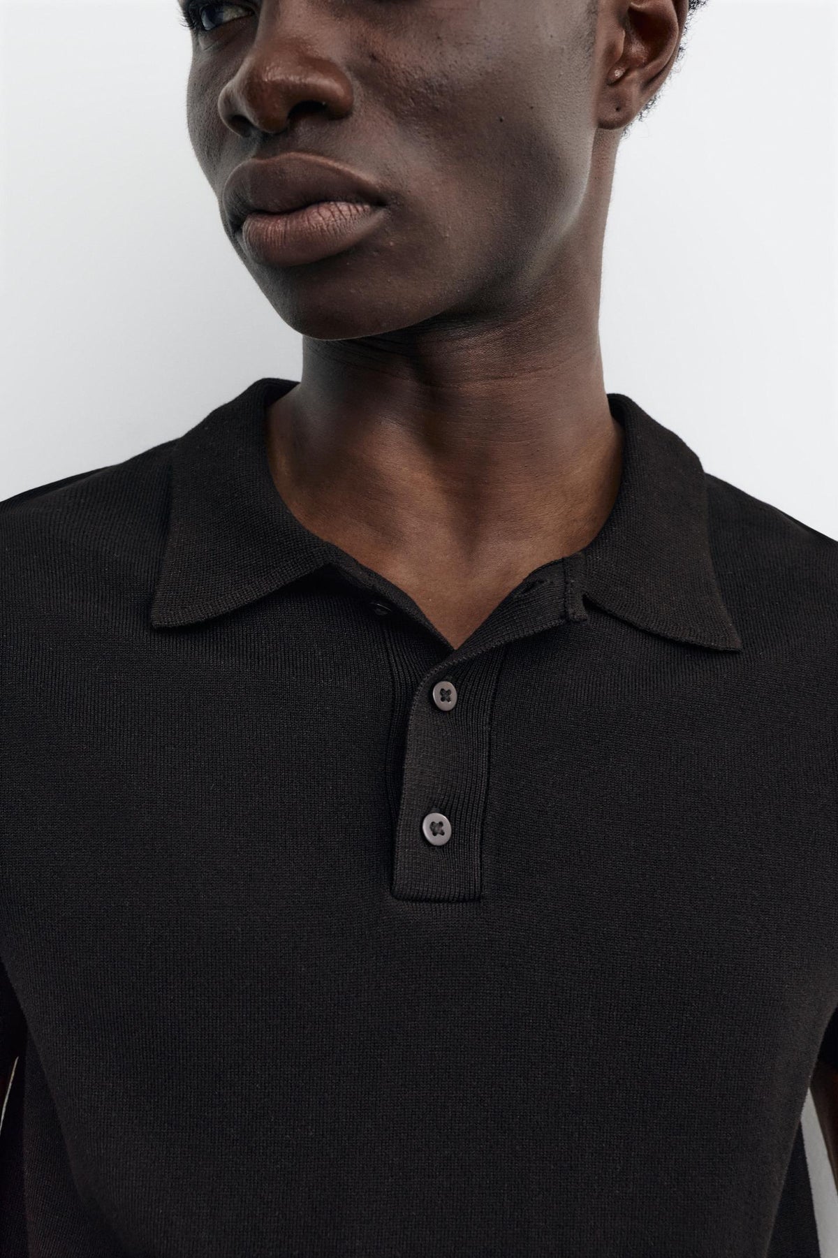 Pull&Bear Short Sleeve Knit Polo Shirt