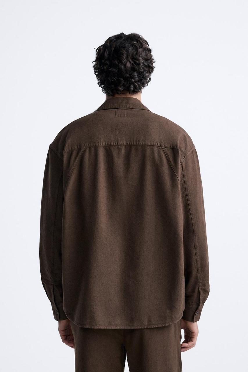 Zara Oversized Shirt With Double Pocket