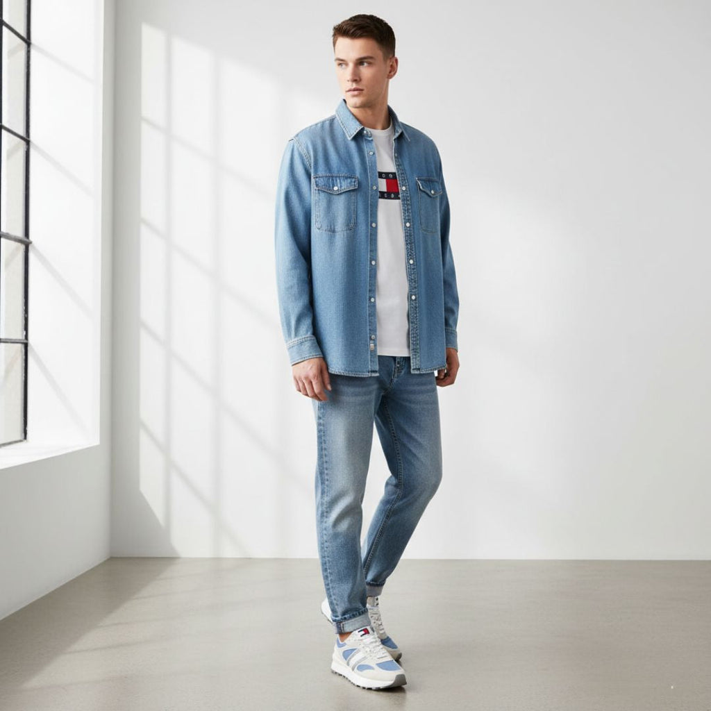 Tommy Suede Cleat Mixed Texture Trainers