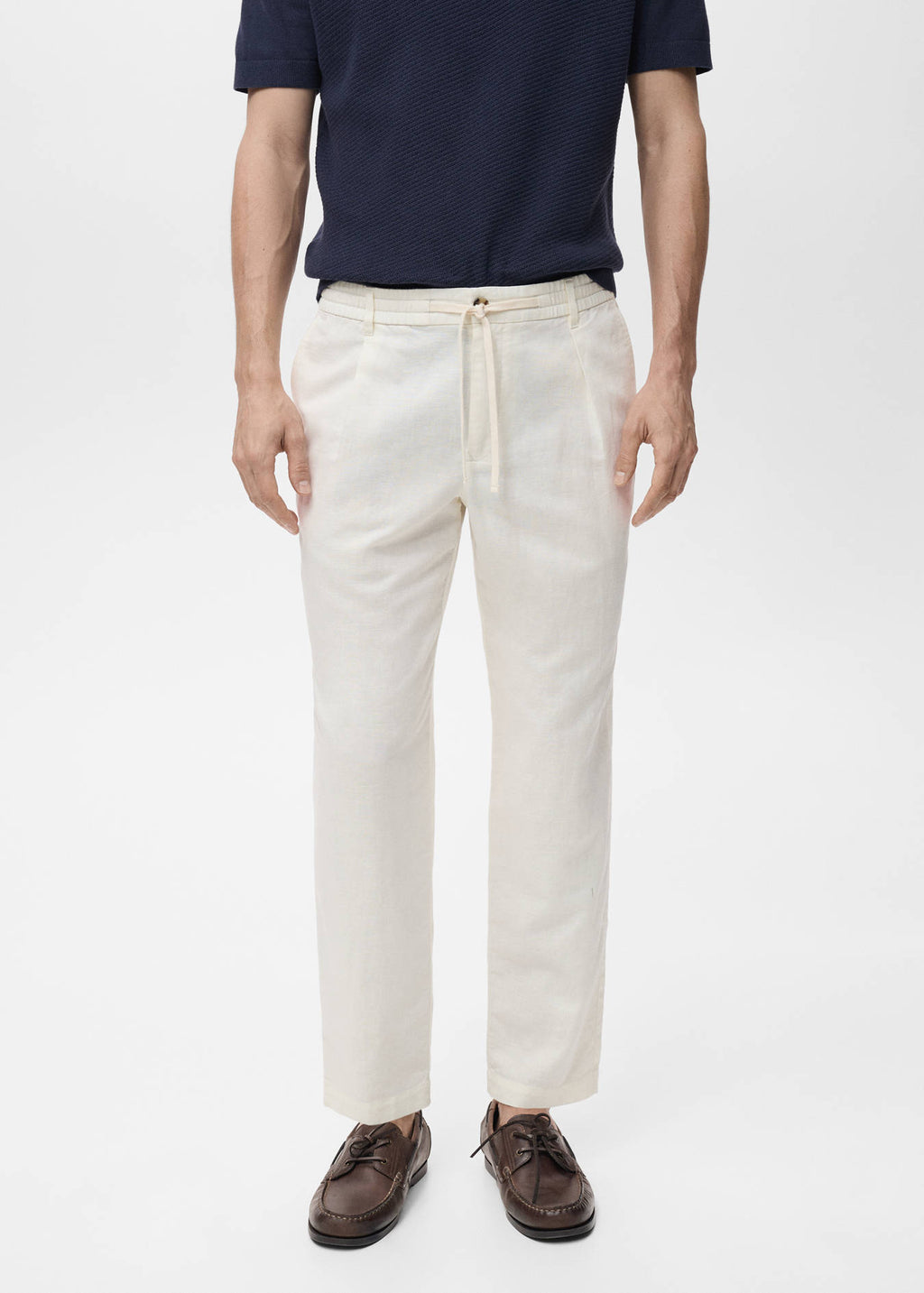 Mango Slim-Fit Trousers With Drawstring