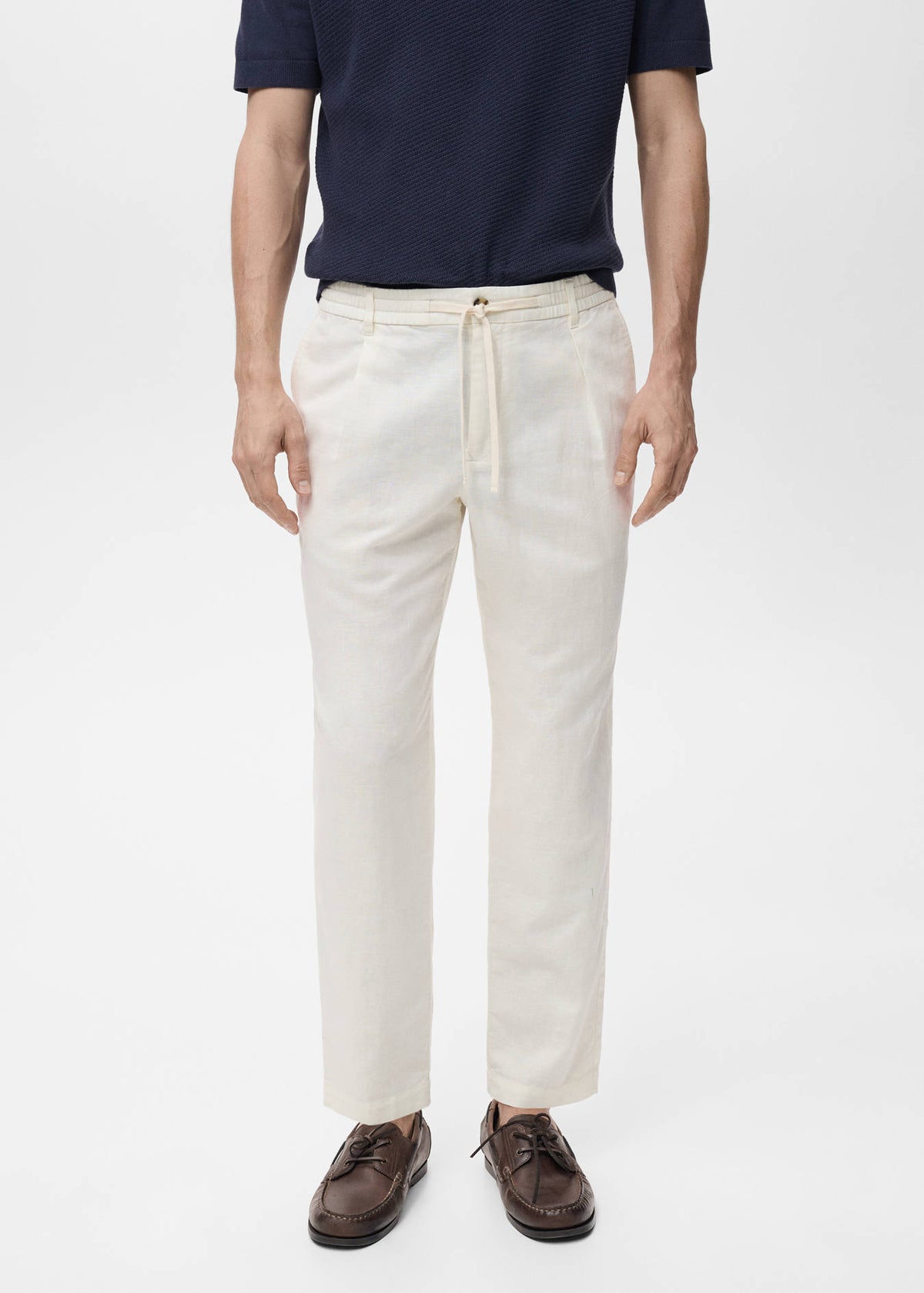 Mango Slim-Fit Trousers With Drawstring