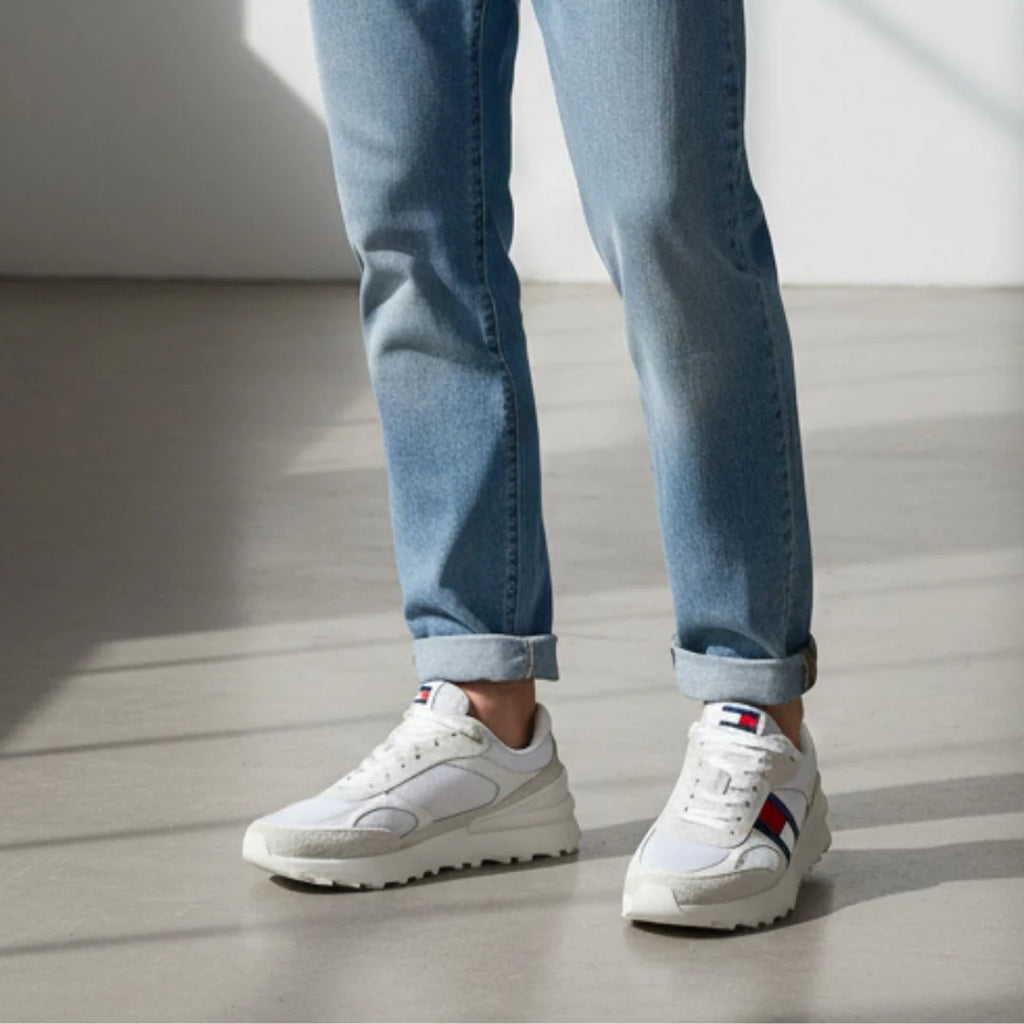 Tommy Suede Cleat Mixed Texture Trainers