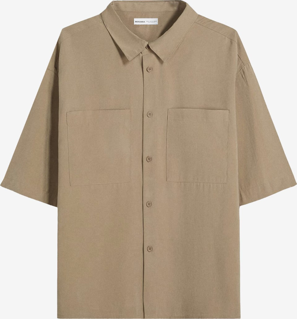 Bershka Loose Fit Shirt With Two Pockets