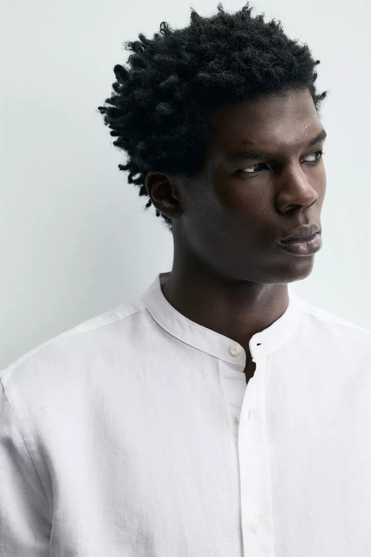 Zara Relaxed Fit Linen/Cotton Shirt