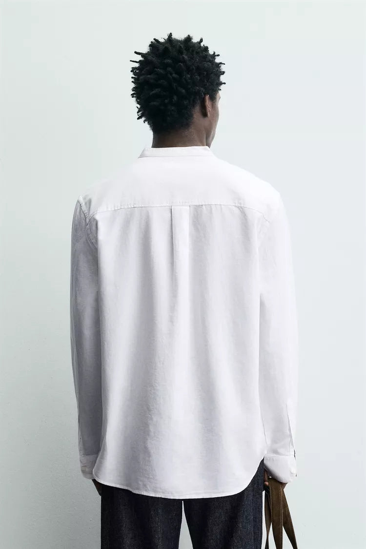 Zara Relaxed Fit Linen/Cotton Shirt