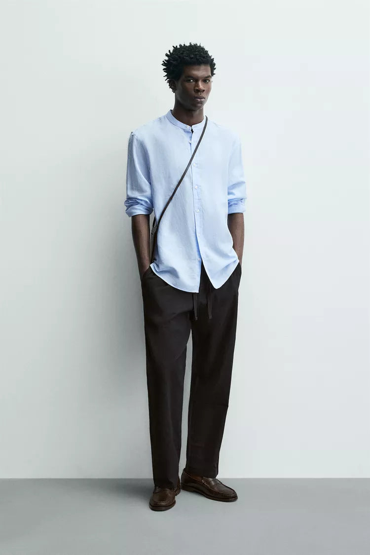 Zara Relaxed Fit Linen/Cotton Shirt