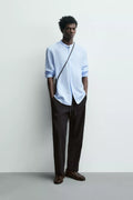 Zara Relaxed Fit Linen/Cotton Shirt