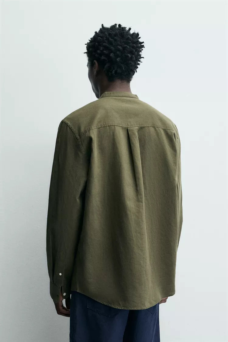 Zara Relaxed Fit Linen/Cotton Shirt