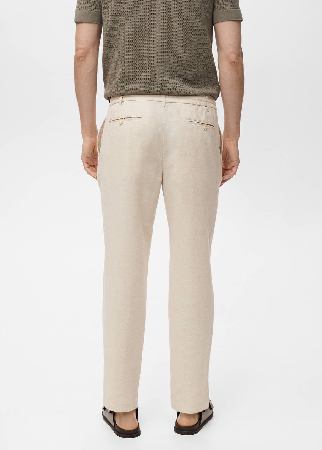 Mango Slim-Fit Trousers With Drawstring