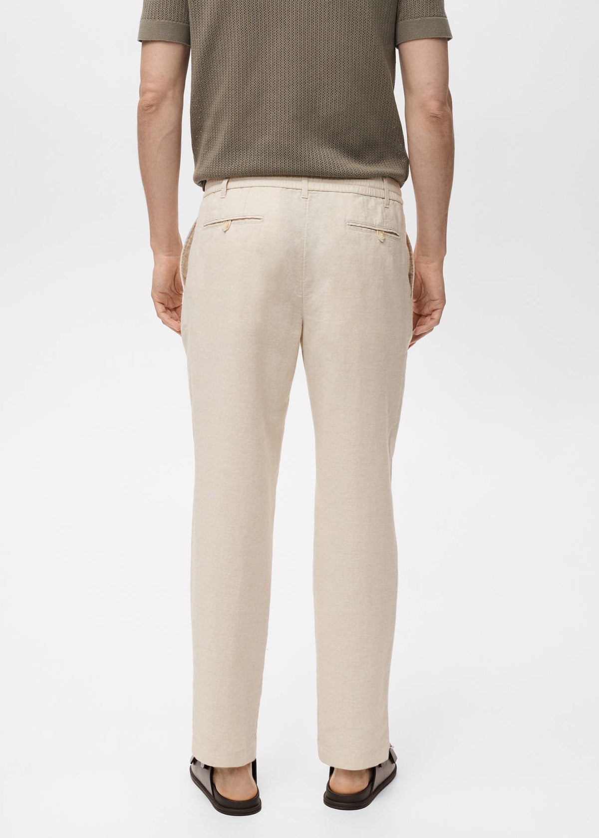 Mango Slim-Fit Trousers With Drawstring