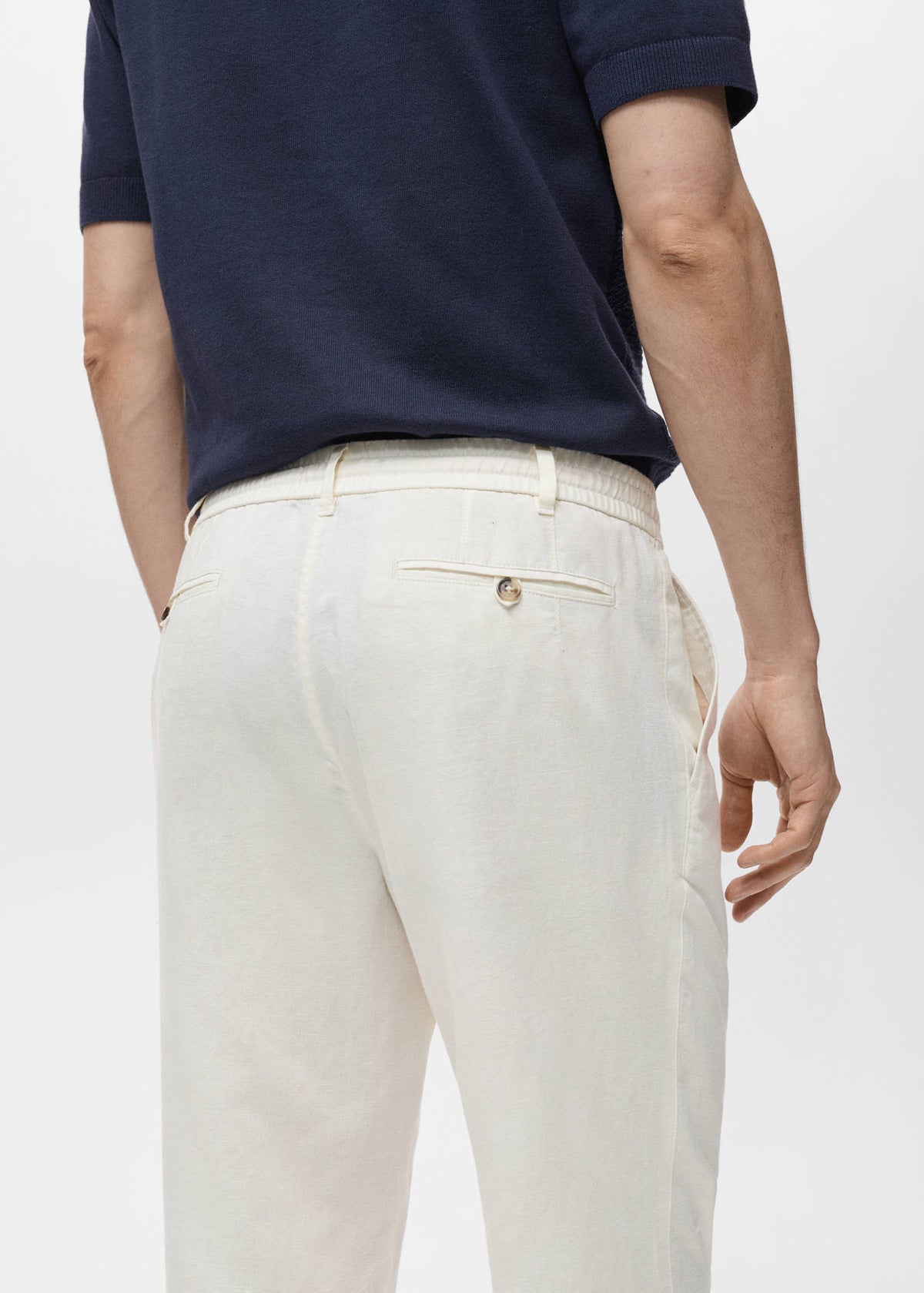 Mango Slim-Fit Trousers With Drawstring