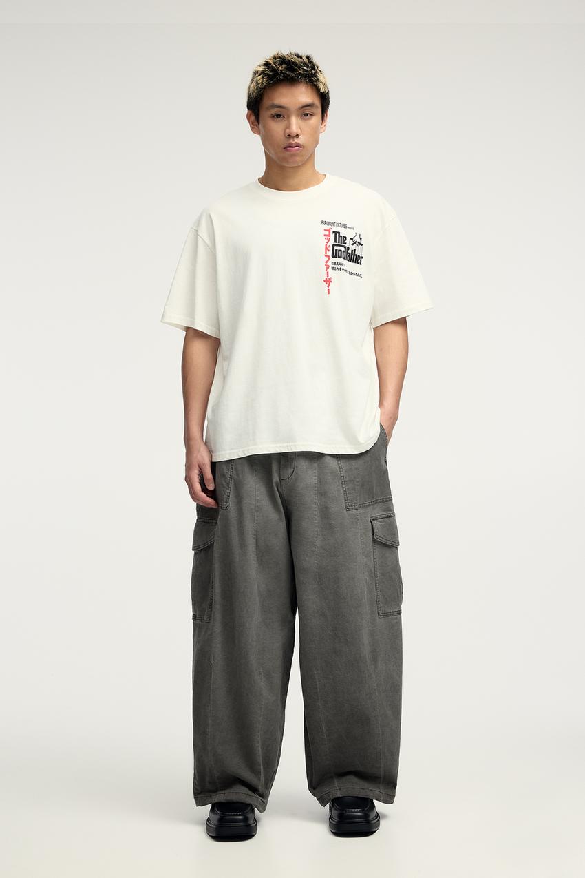Pull&Bear Printed Oversized Tshirt