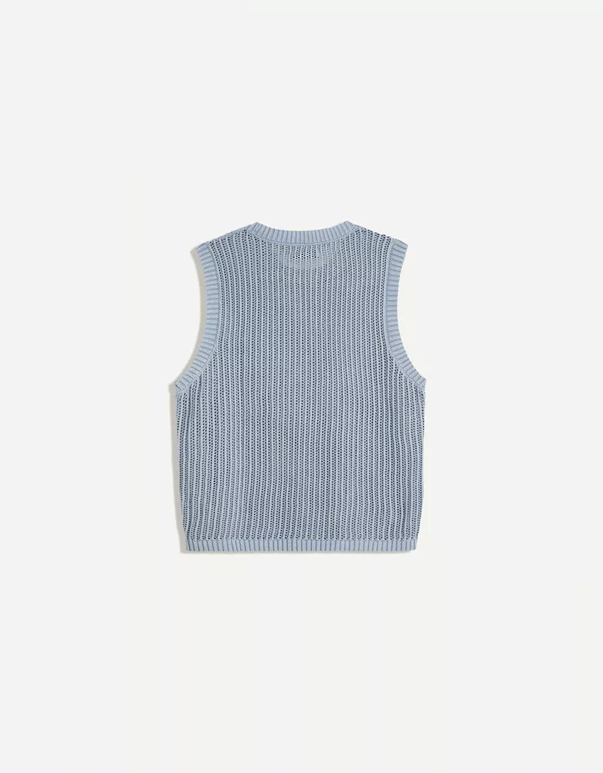 Bershka Faded-Effect Gilet