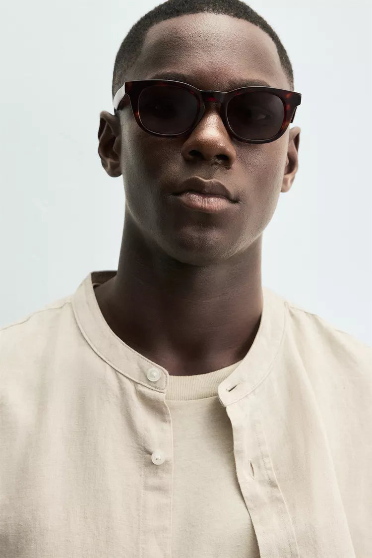 Zara Relaxed Fit Linen/Cotton Shirt