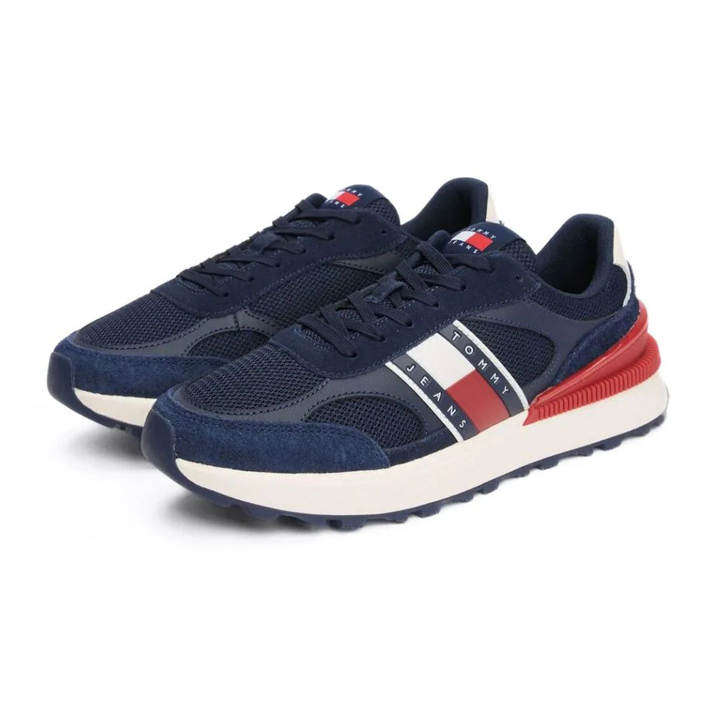Tommy Suede Cleat Mixed Texture Trainers