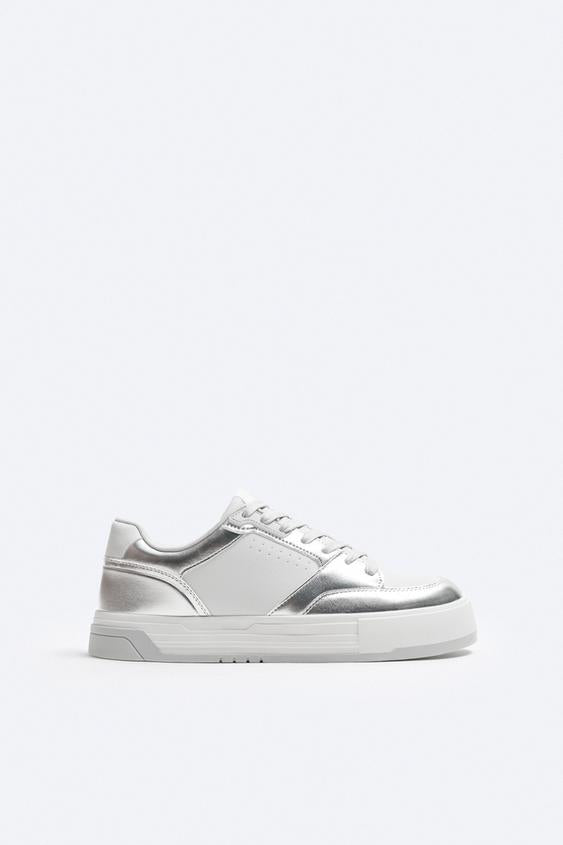 Zara Metallic Sneakers