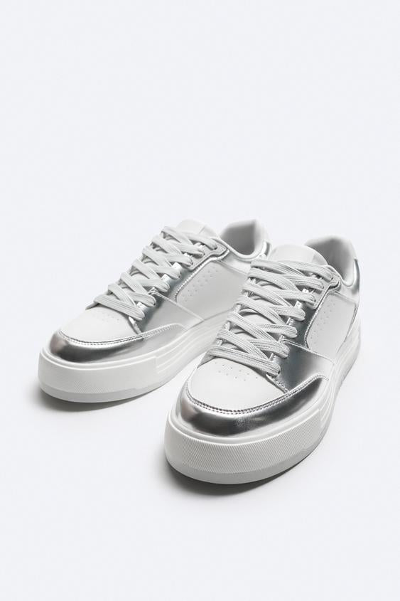 Zara Metallic Sneakers