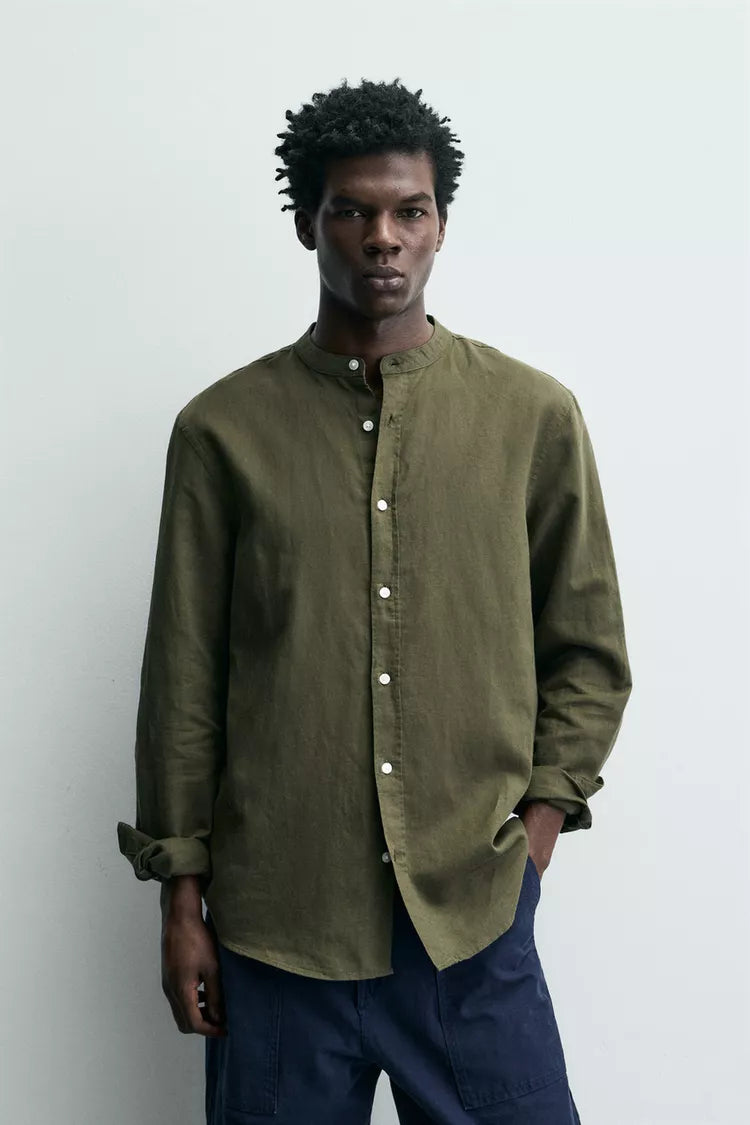Zara Relaxed Fit Linen/Cotton Shirt