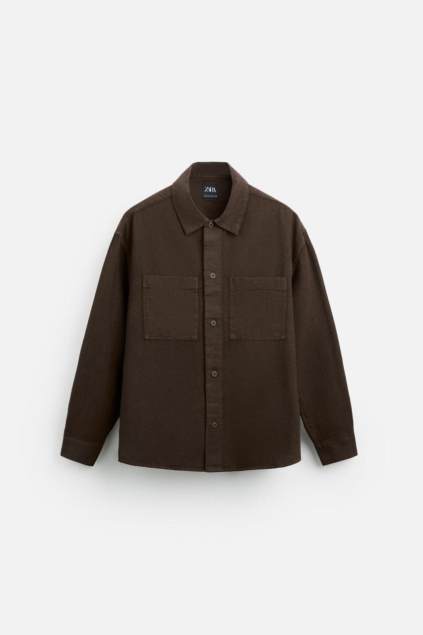 Zara Oversized Shirt With Double Pocket