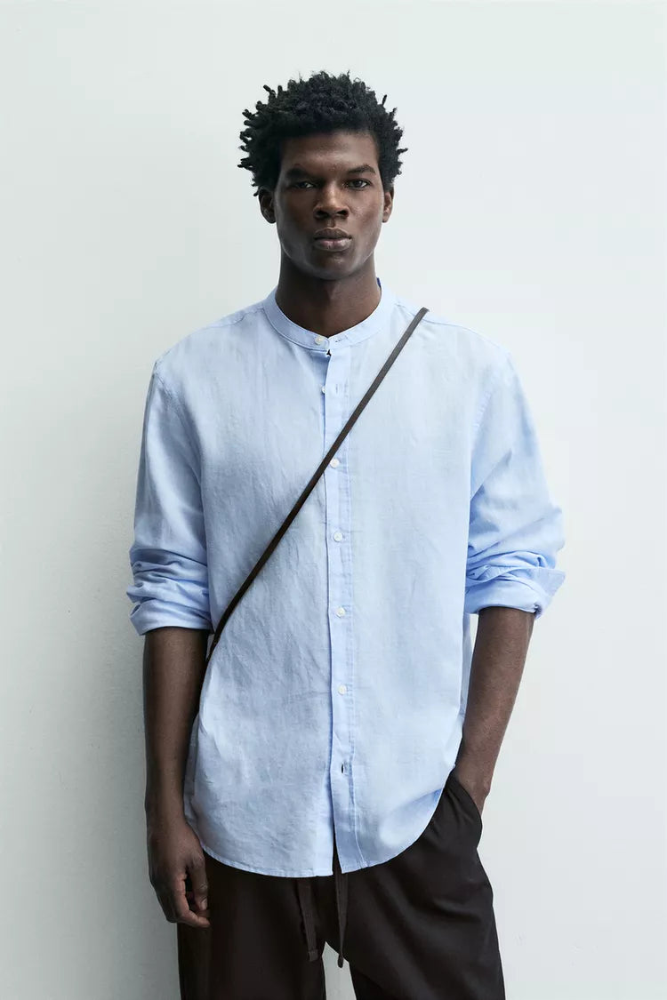 Zara Relaxed Fit Linen/Cotton Shirt