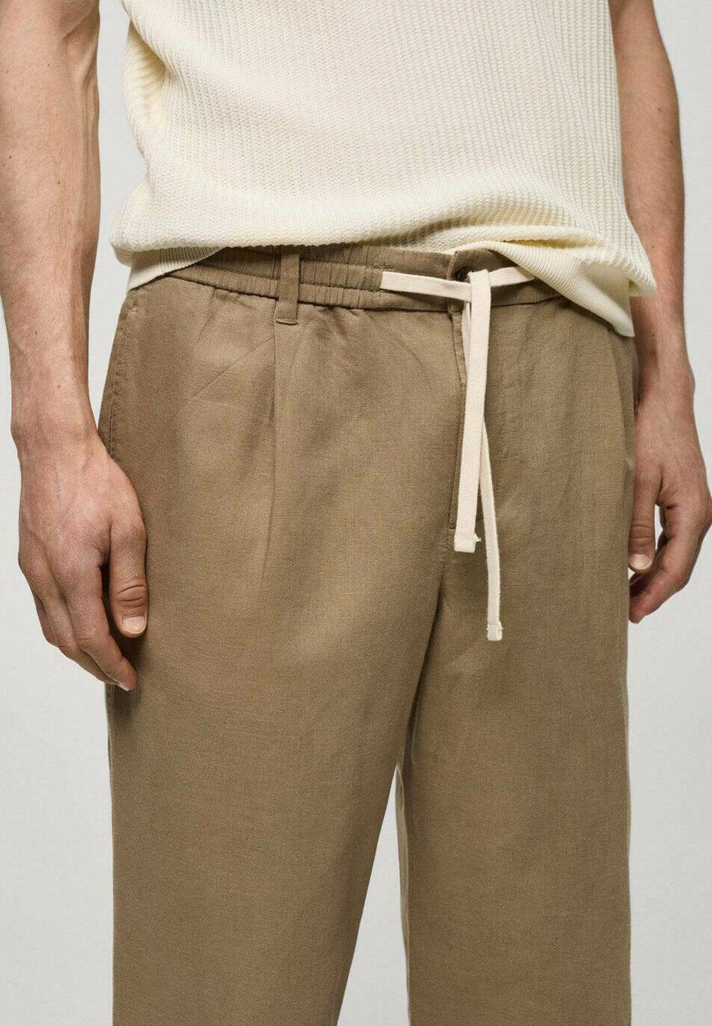 Mango Slim-Fit Trousers With Drawstring