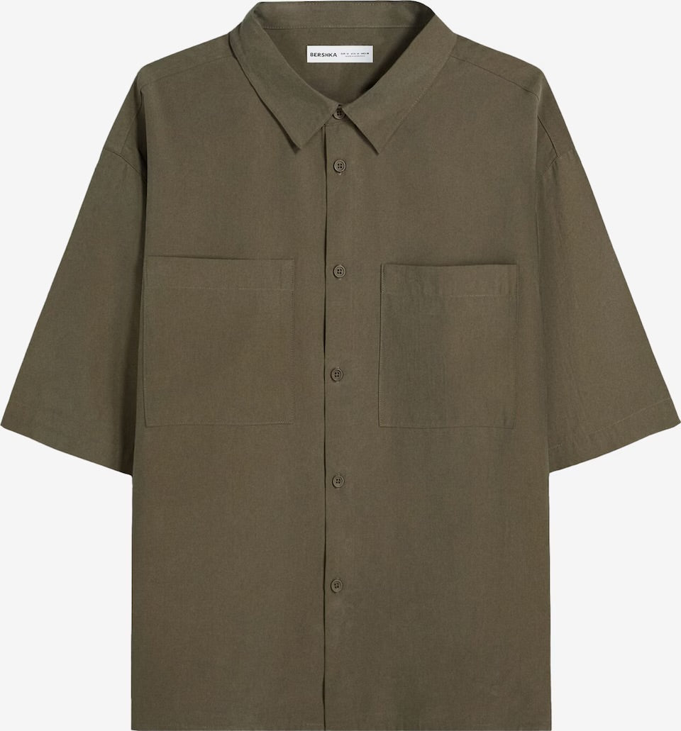Bershka Loose Fit Shirt With Two Pockets