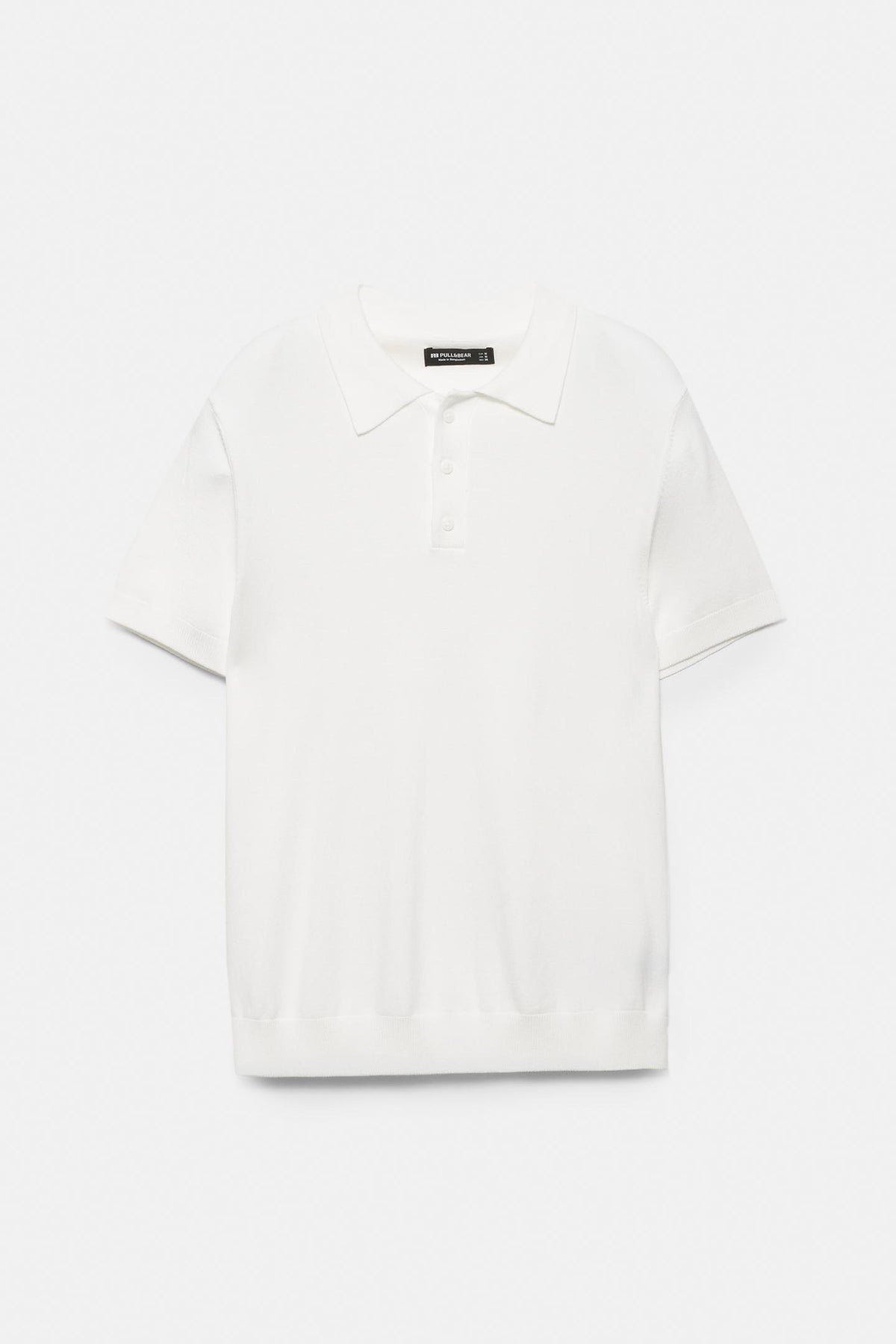 Pull&Bear Short Sleeve Knit Polo Shirt