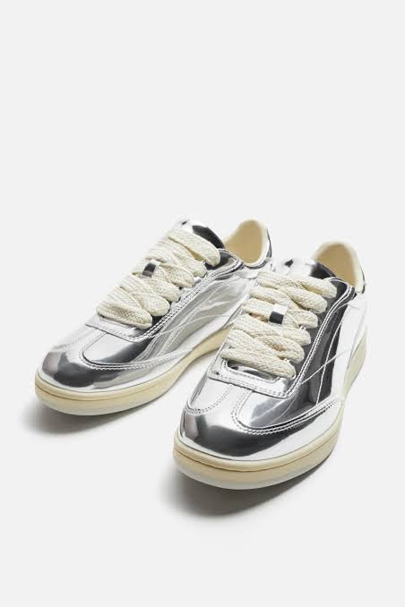 Zara Metallic Trainers