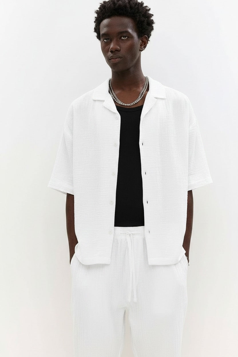 Pull&Bear Short Sleeve Rustic Shirt