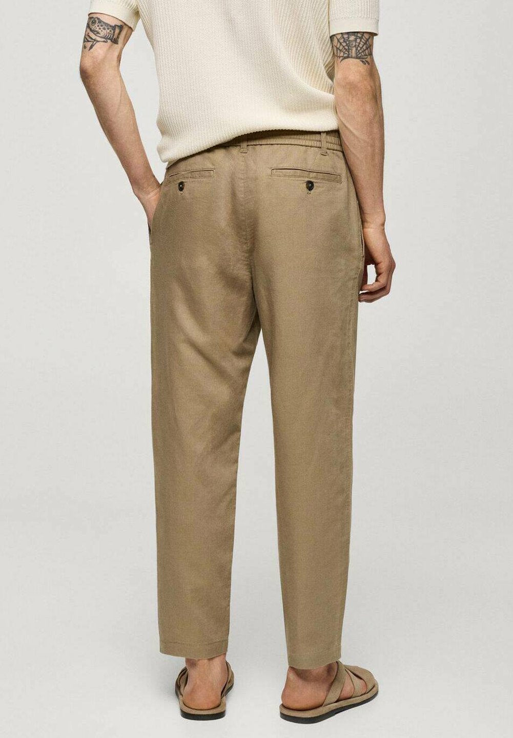 Mango Slim-Fit Trousers With Drawstring