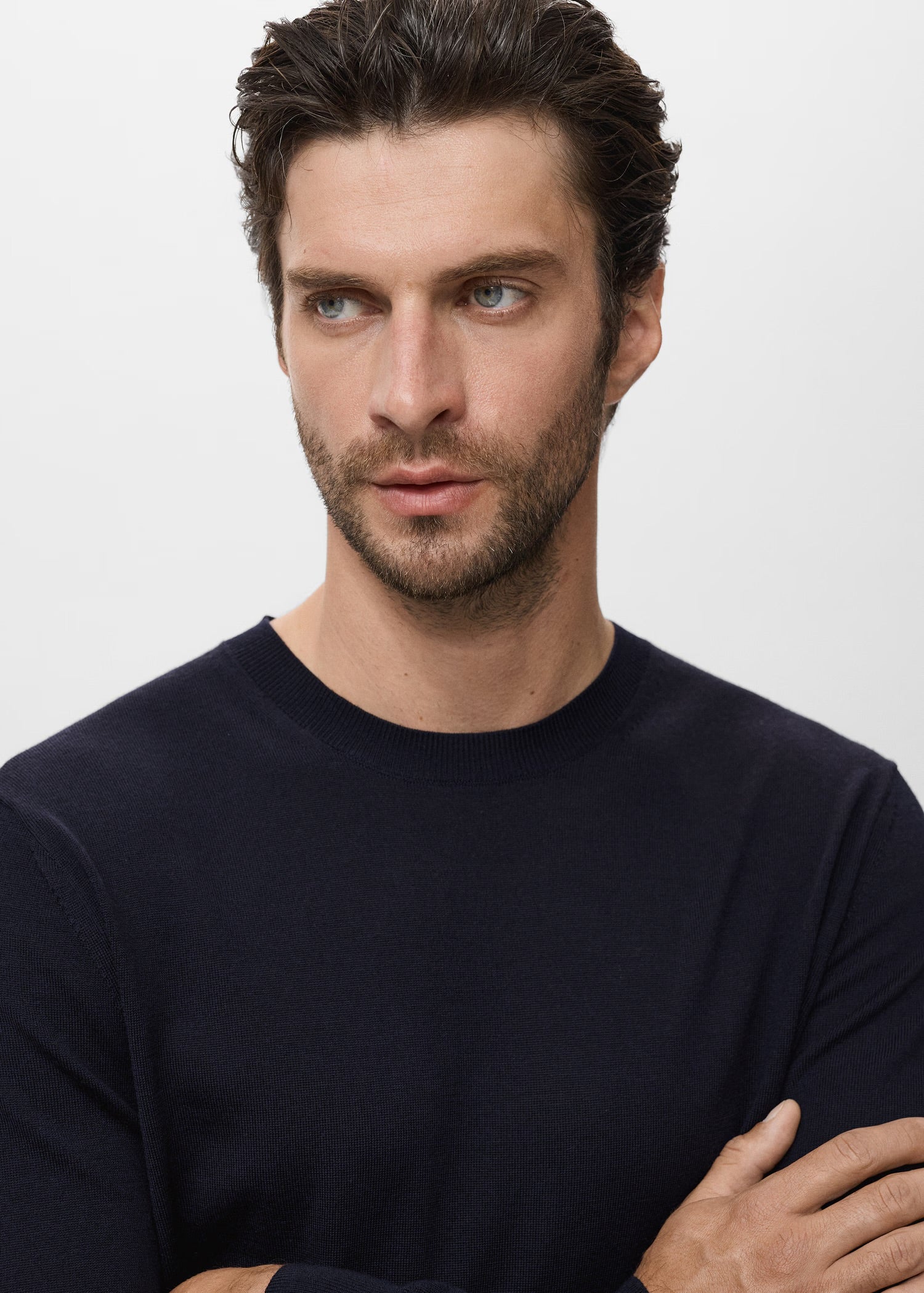 Mango Essential 100% Merino Wool Crew Neck Sweater