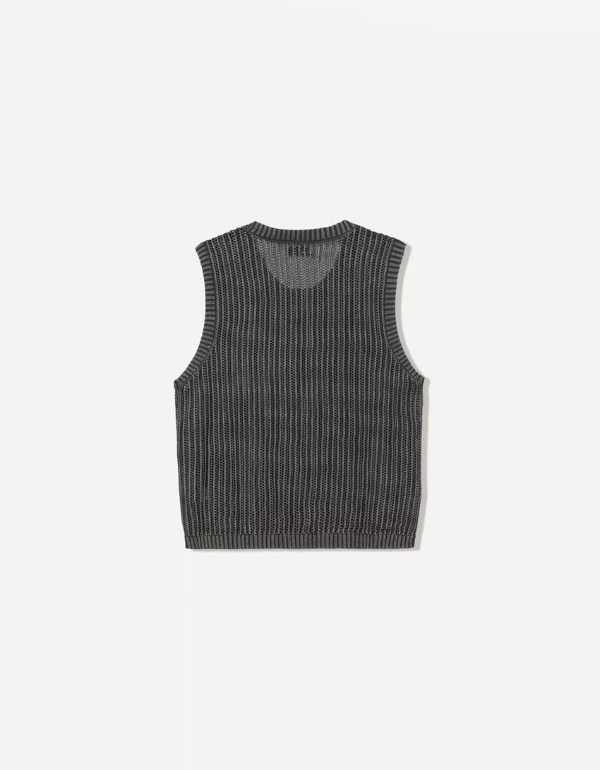 Bershka Faded-Effect Gilet