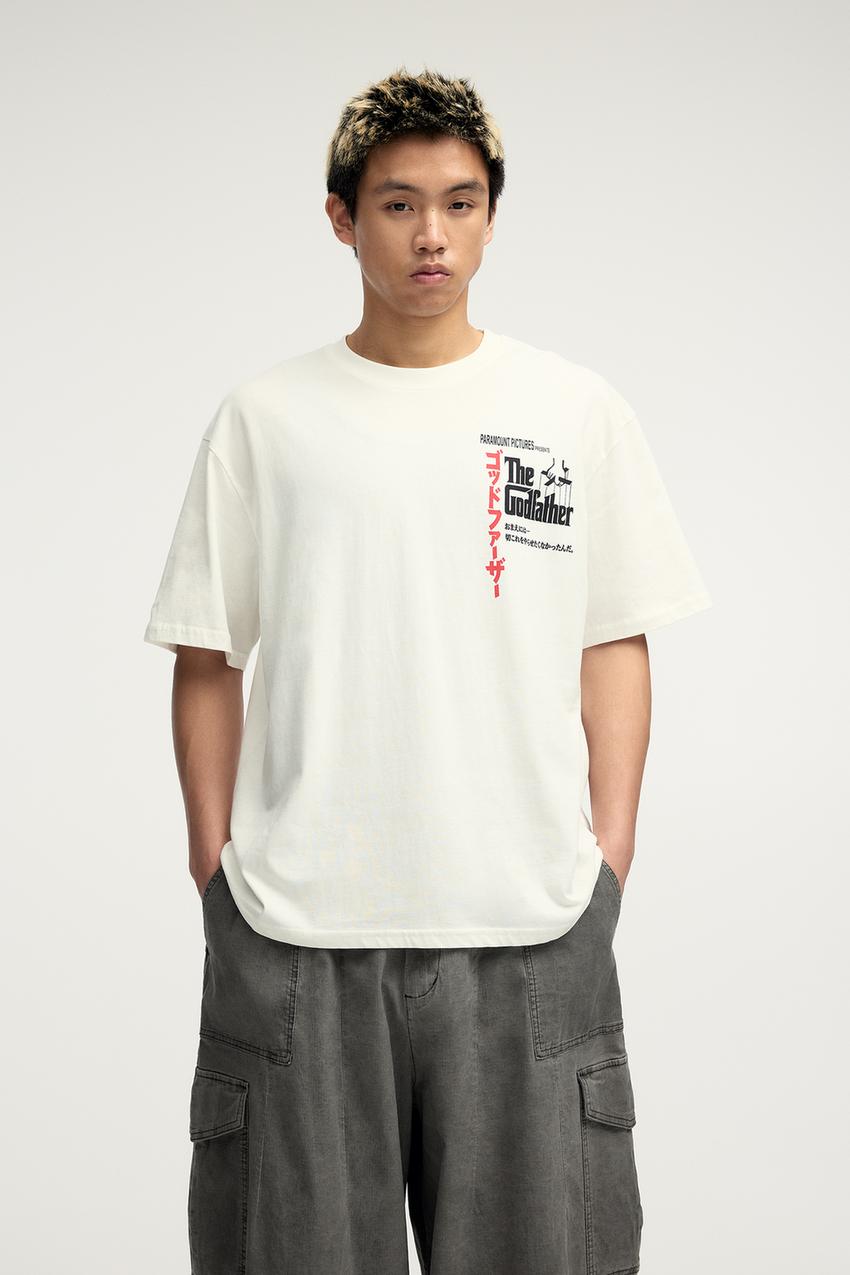 Pull&Bear Printed Oversized Tshirt