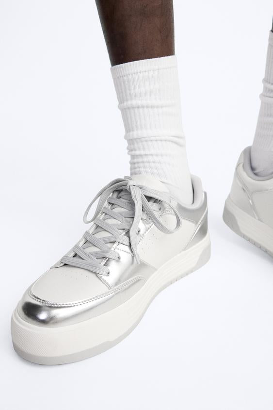 Zara Metallic Sneakers