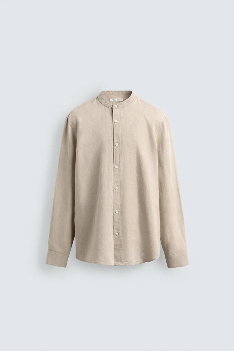 Zara Relaxed Fit Linen/Cotton Shirt