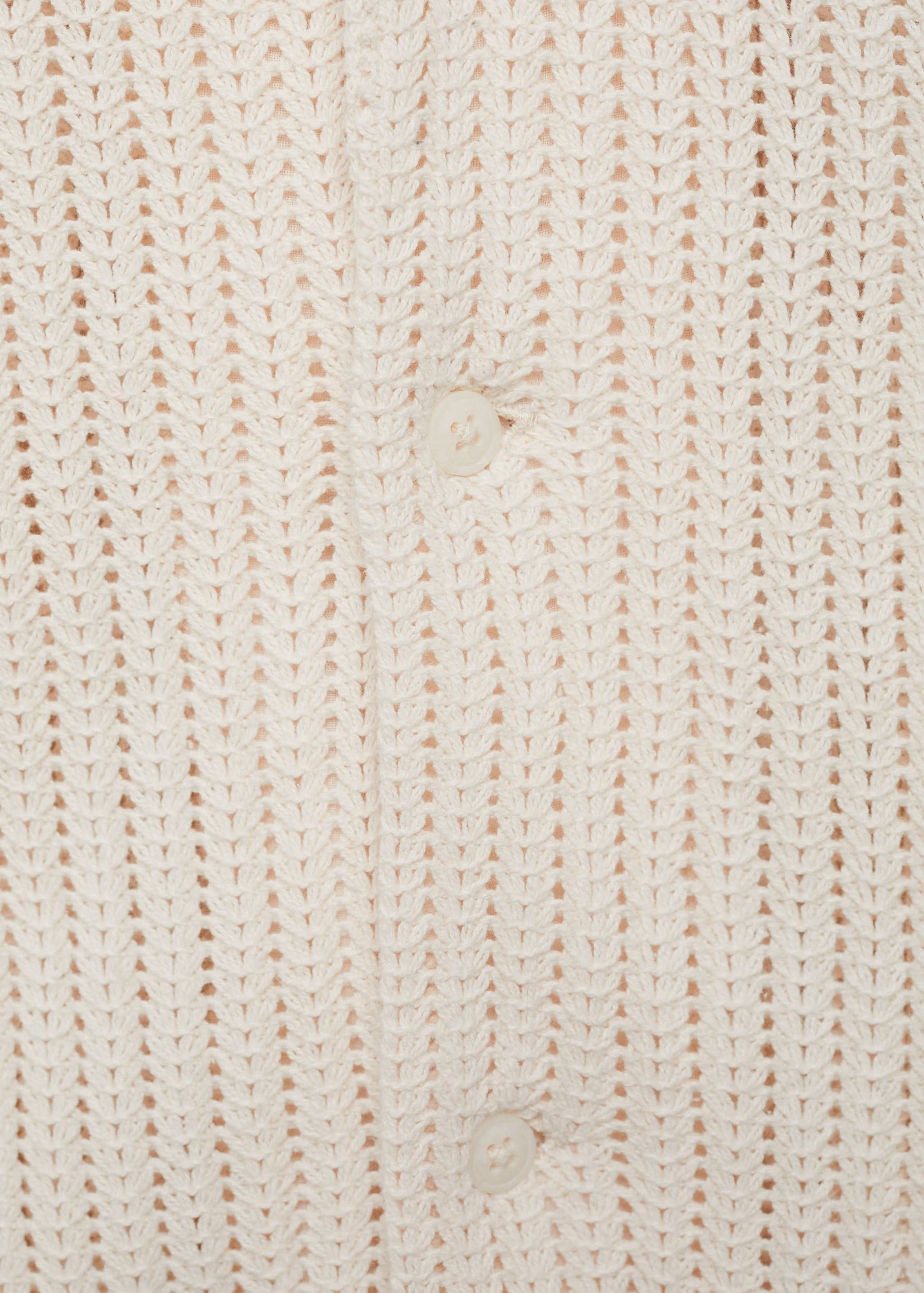 Mango Regular Openwork Cotton Shirt