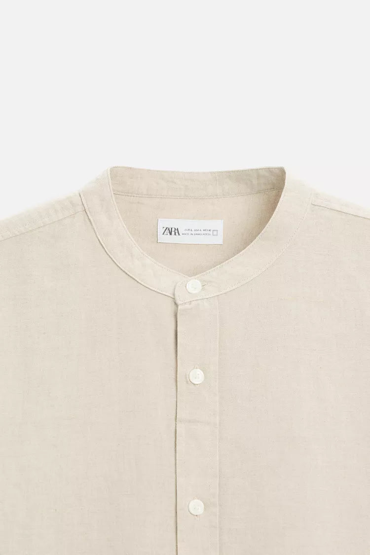 Zara Relaxed Fit Linen/Cotton Shirt