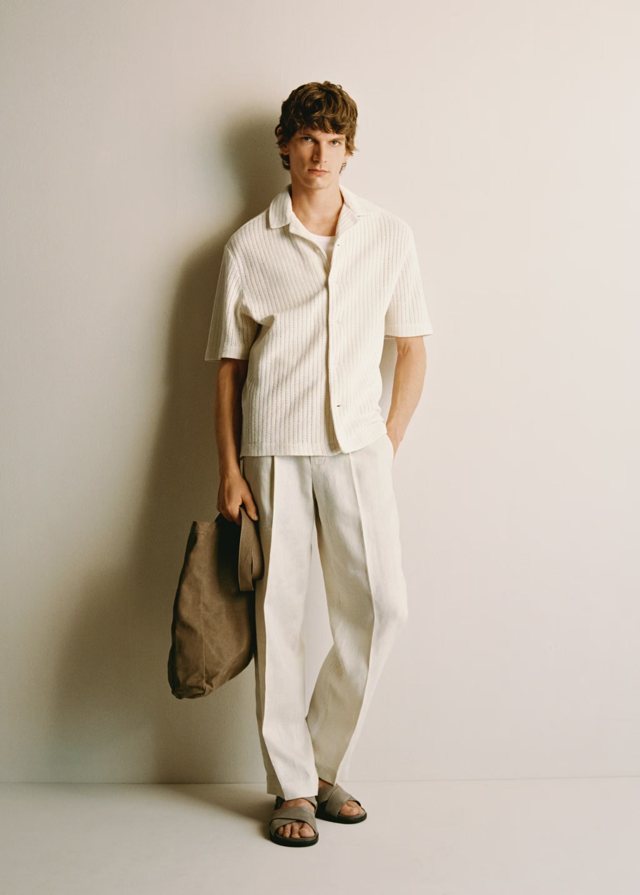Mango Regular Openwork Cotton Shirt