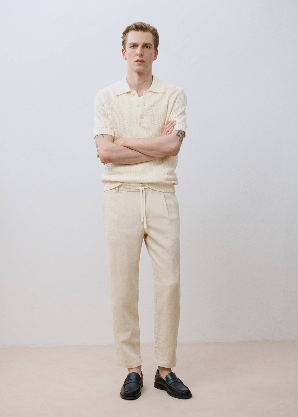 Mango Slim-Fit Trousers With Drawstring