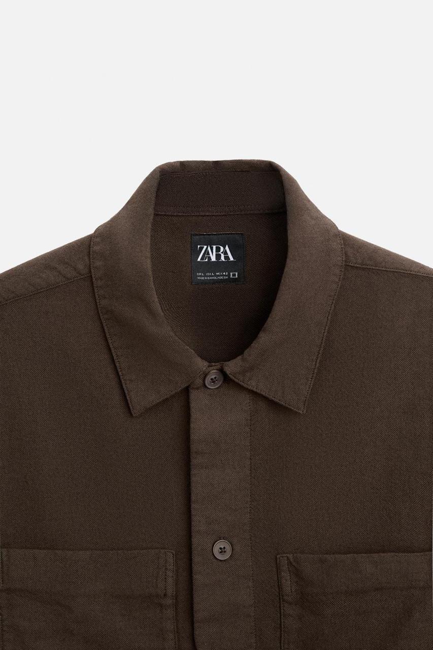 Zara Oversized Shirt With Double Pocket