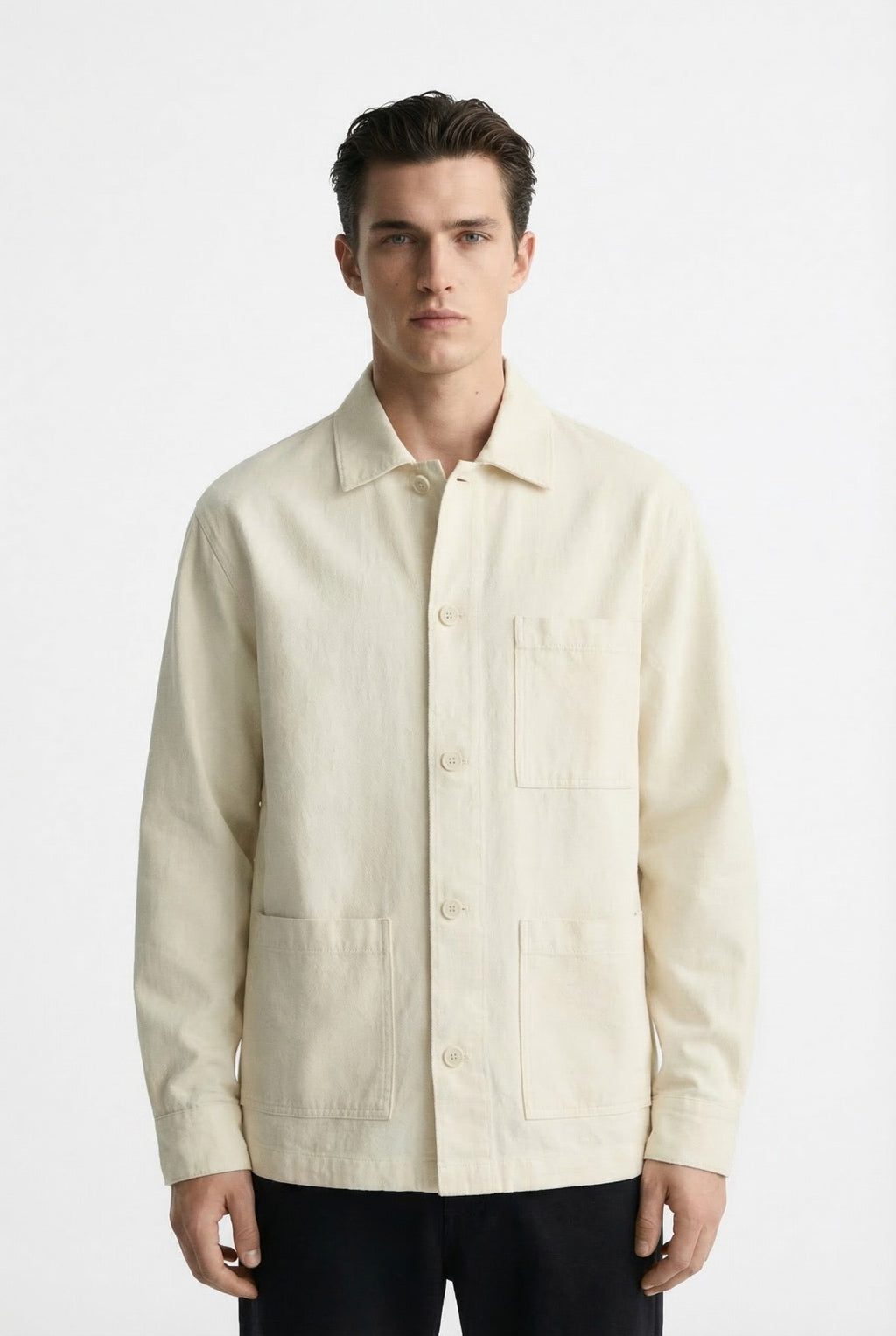 Zara Textured Overshirt With Pockets